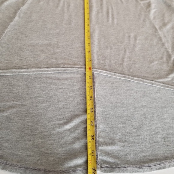 Athleta Size Medium Beachcomber Hi Low Hem Midi Skirt | Gray Jersey Stretch - Picture 8 of 8
